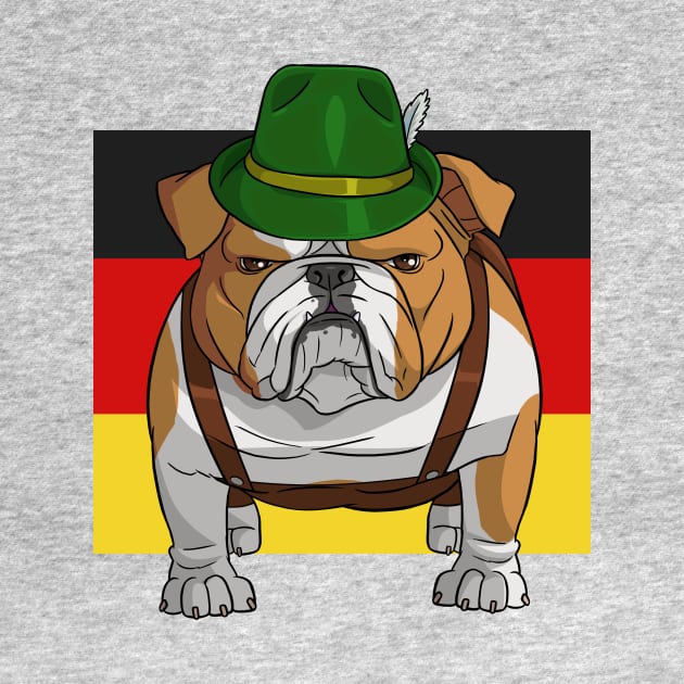 English Bulldog German Oktoberfest by Noseking